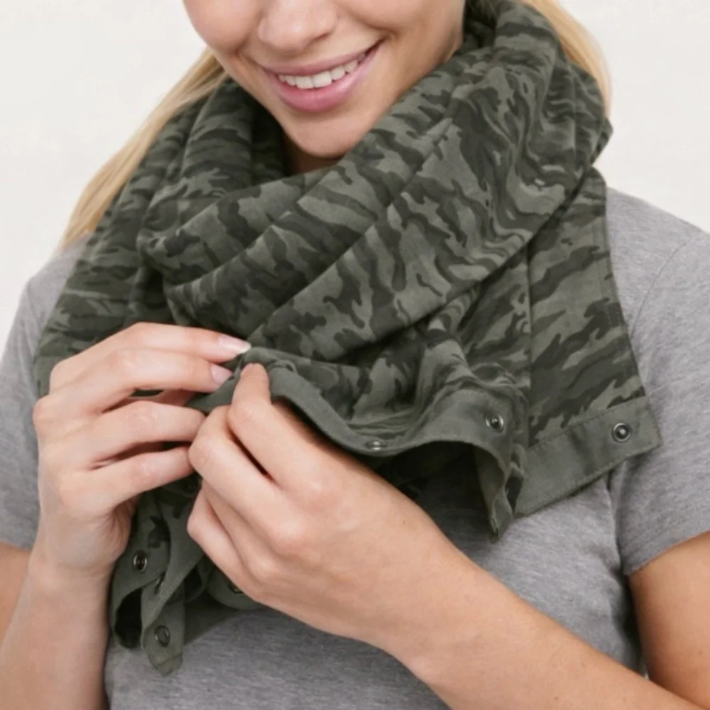 Lululemon Vinyasa Scarf Cotton Evergreen Camo Camouflage Green Multi NWT